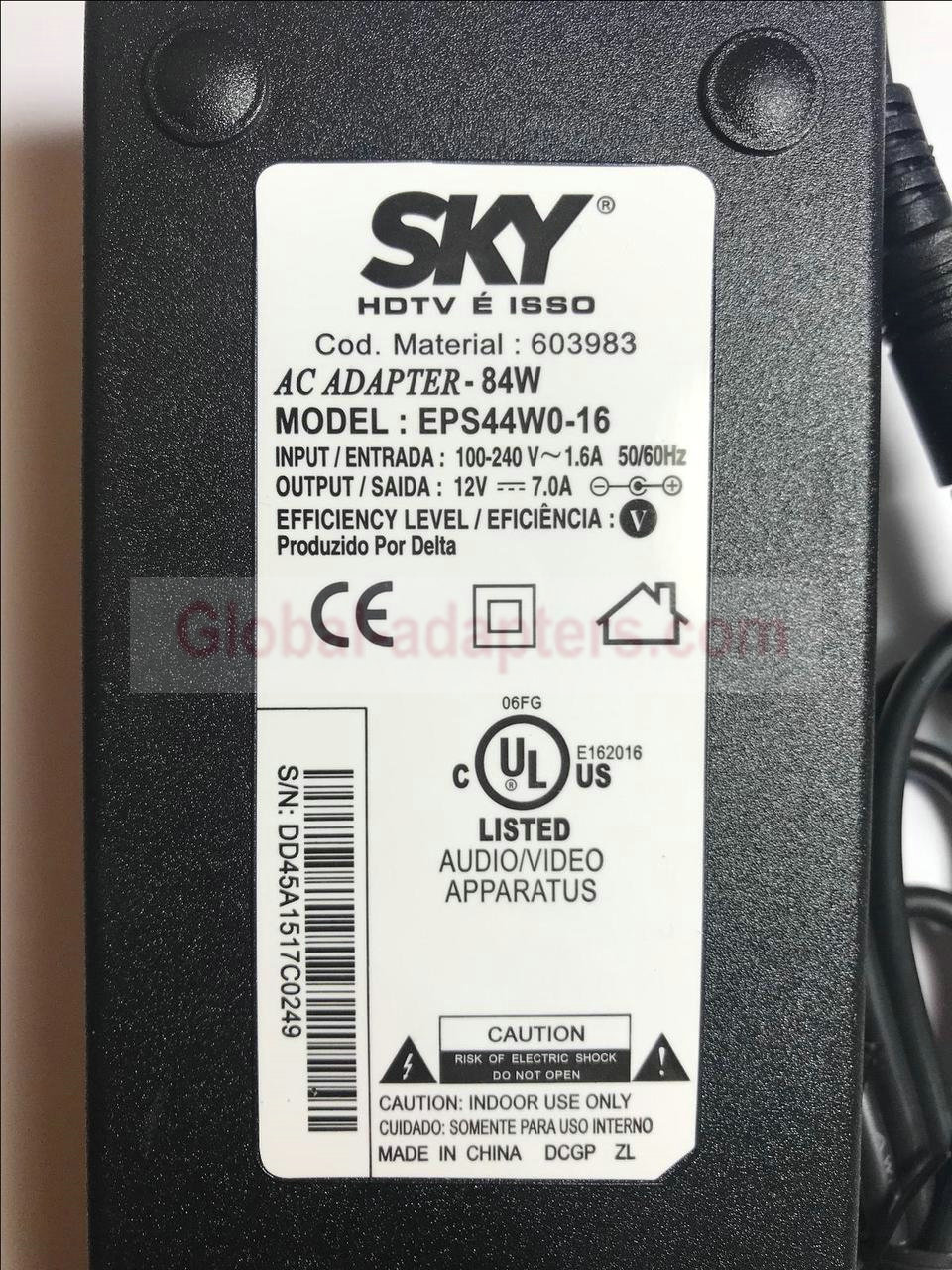 New 12V 7A 4PIN SKY HDTV E ISSO EPS44W0-16 Power Supply Ac Adapter